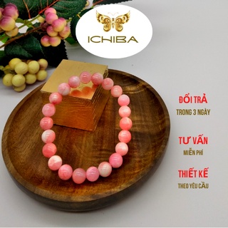 Vòng tay chuỗi hạt màu hồng anh đào
