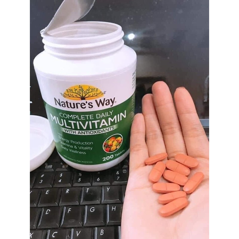 [Đủ bill] Vitamin tổng hợp và tảo biển Úc, Tảo xoắn Multivitamin Nature's way 200 viên