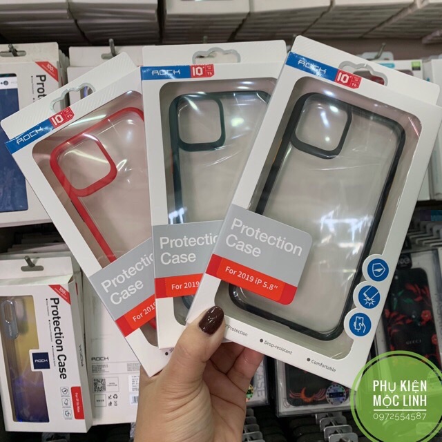 ⚡️CHÍNH HÃNG ROCK SPACE ⚡️ ỐP LƯNG TRONG VIỀN MÀU BẢO VỆ CAMERA CHỐNG SỐC TUYỆT ĐỐI CHO IPHONE 11 / PRO / MAX