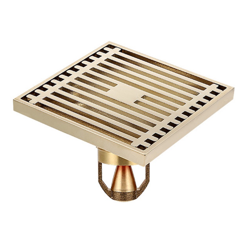 Nắp Đậy Cống Thoát Nước Sàn Nhà Hình Vuông Bằng Đồng Thau Chống Tắc Nghẽn