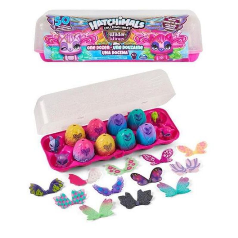 Hộp 12 trứng Hatchimals Limmy Edish đáng yêu với sáu nhân vật có bụng hoa trong suốt