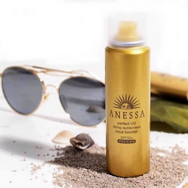 Xịt chống nắng Anessa Perfect UV Spray Sunscreen Aqua Booster 60g❤️FREESHIP❤️Tỉ lệ chống nắng cao, công nghệ xịt phun sư