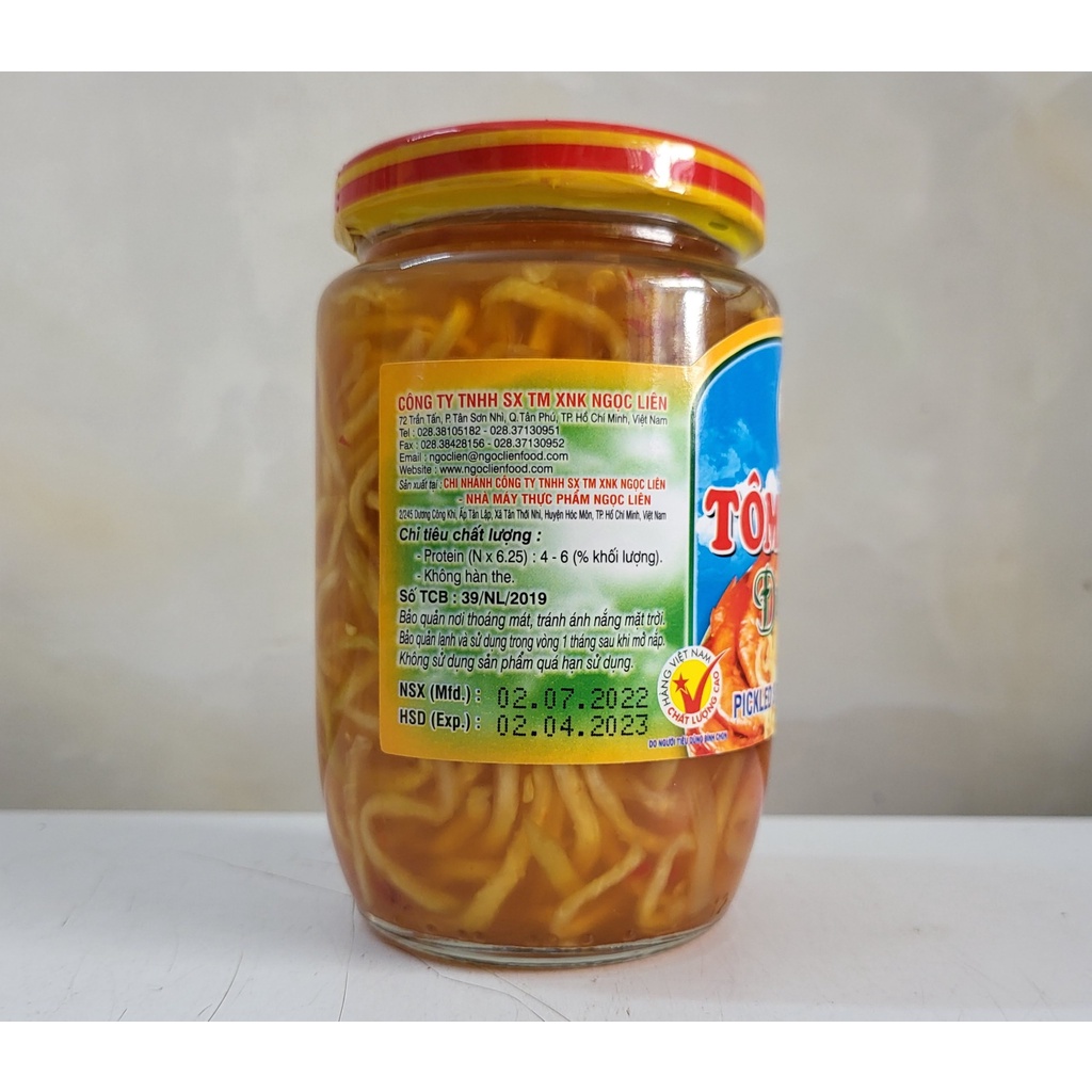 [Lọ 430g] TÔM CHUA ĐU ĐỦ [VN] NGỌC LIÊN Pickled Shrimp with Papaya