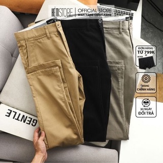 | Satoshi | Quần kaki nam SAKK09 dáng vừa chất cotton kaki thoáng mát mềm mịn