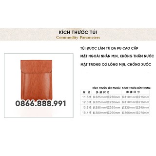 Bao Da, Túi Da Bảo Vệ Macbook Có Nắp