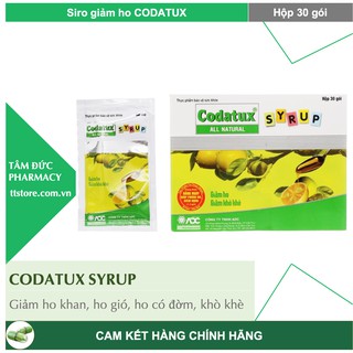 CODATUX SYRUP [Hộp 30 gói] - Siro codatux hỗ trợ giảm ho, long đờm cho bé