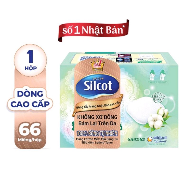 Bông tẩy trang Silcot 66 miếng