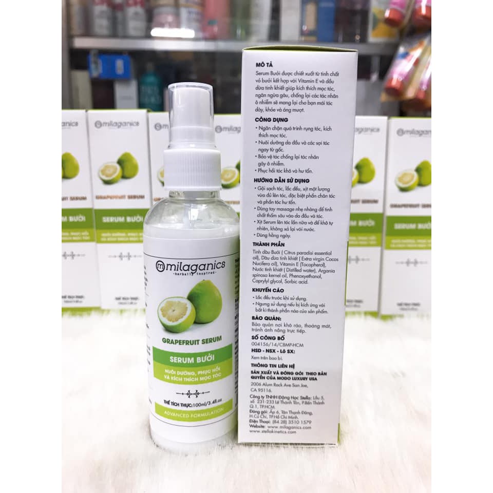 (100ml) Serum bưởi ngăn rụng tóc và kích thích mọc tóc chắc khỏe Milaganics | BigBuy360 - bigbuy360.vn