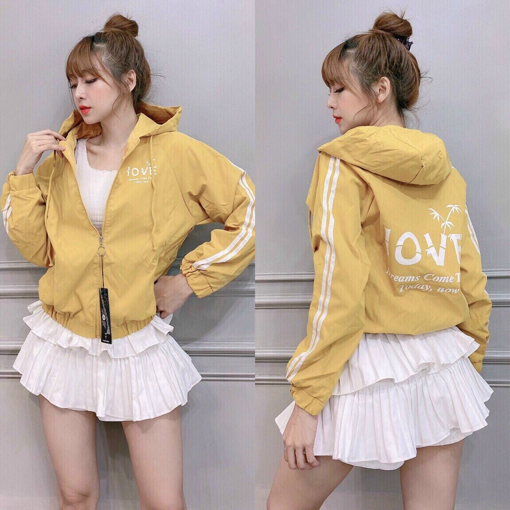 Áo khoác chống nắng dù nữ form rộng có mũ in chữ ShiNo ấn tượng MQ Fashion KD03