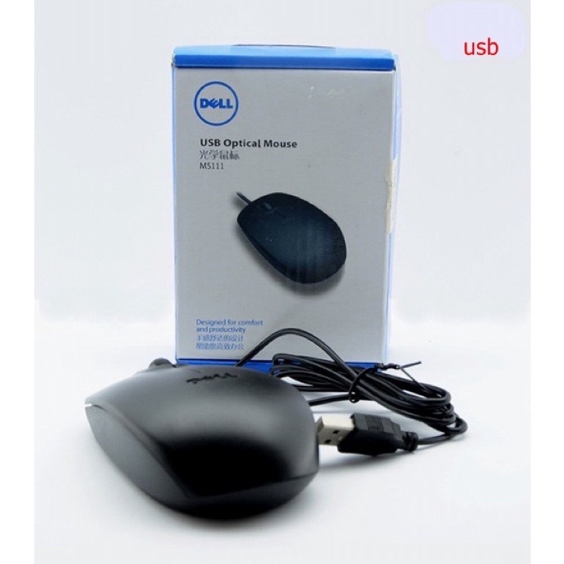 Chuột máy tính có dây DELL mượt con lăn nhạy dễ dàng thao tác
