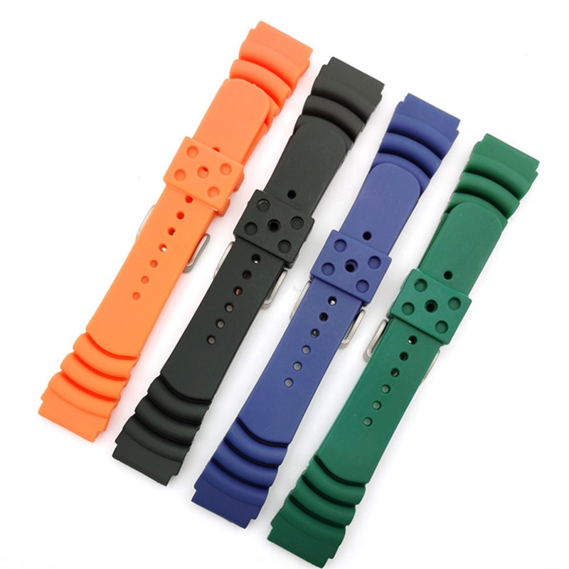 YIFILM Dây Đeo Silicone Chống Trầy Cho Đồng Hồ Thể Thao Seiko 20mm 22mm 24mm