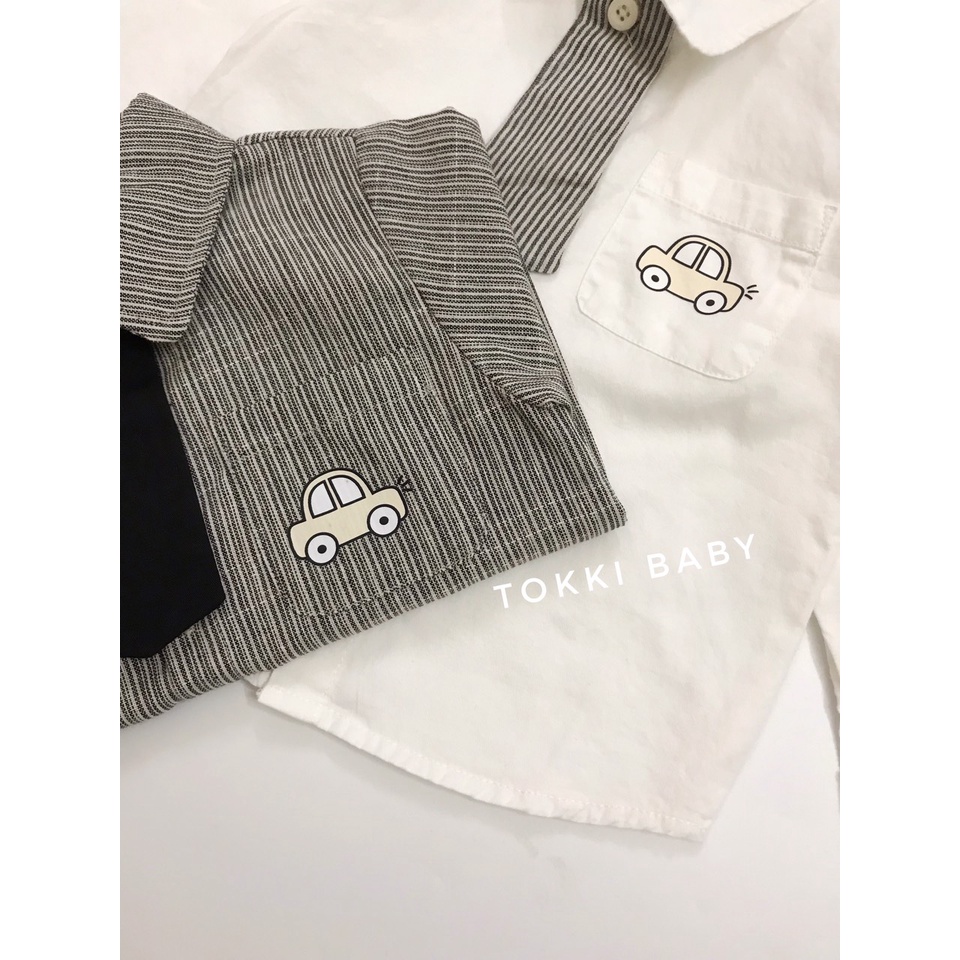 Áo sơ mi kèm cavat cho bé ABM002