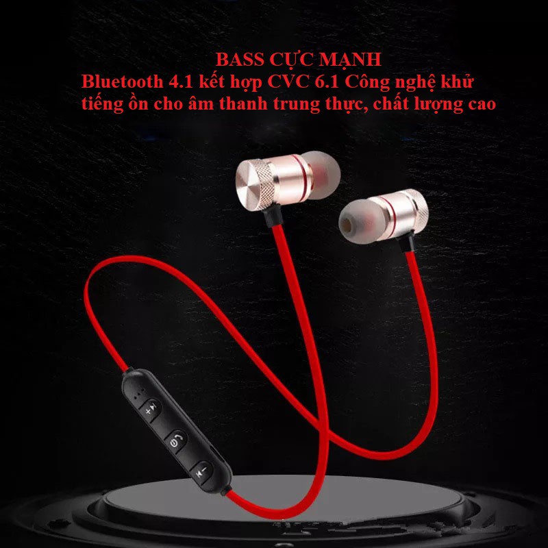 Tai Nghe Bluetooth M9 Thể Thao Bass Cực Mạnh