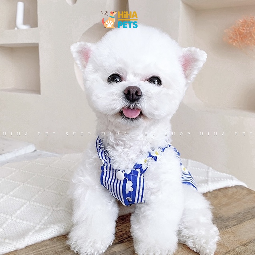 Váy Cho Cún Mèo Vải Cao Cấp Quần Áo Thú Cưng Hai Dây Mùa Hè 2022 Hàn Quốc.