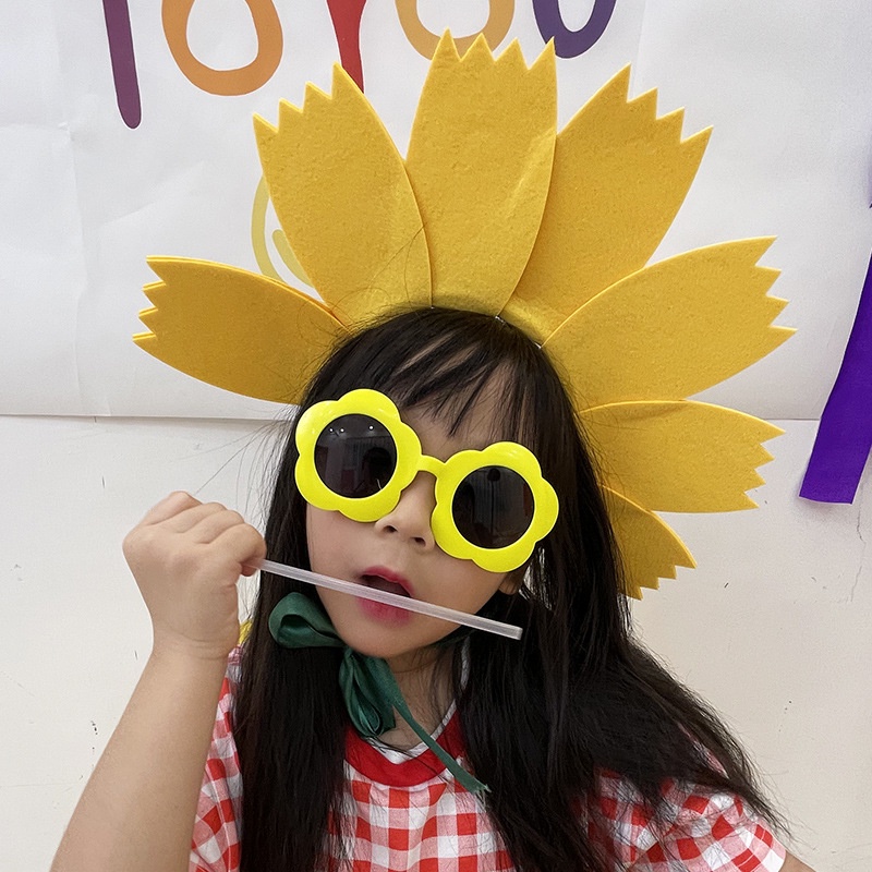 Băng đô hình hoa hướng dương phong cách Hàn Quốc đáng yêu cho bé gái