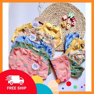 [QATE] Bộ Dài Cotton Cao Cấp Hàng Minky Mom Họa Tiết Ô TÔ-Khủng Long (Size 6-19kg) (Chuẩn Cotton 100 %)
