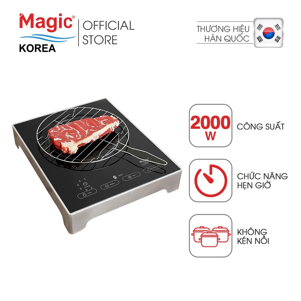 Bếp điện hồng ngoại Magic Korea A47,hai vòng nhiệt không kén nồi thay thế bếp ga,bảo hành chính hãng