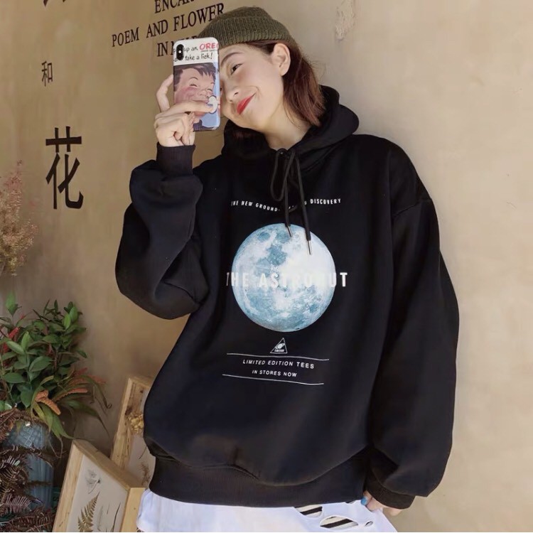 Áo khoác, áo hoodie unisex nam nữ nỉ ngoại the astronut siêu cute năng động thời trang học đường