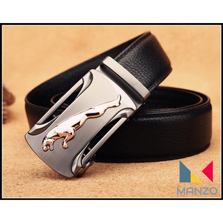 Dây nịt- Thắt lưng da nam Jeep khóa tự đông, mặt Báo Vàng Manzo 205- BH 1 năm