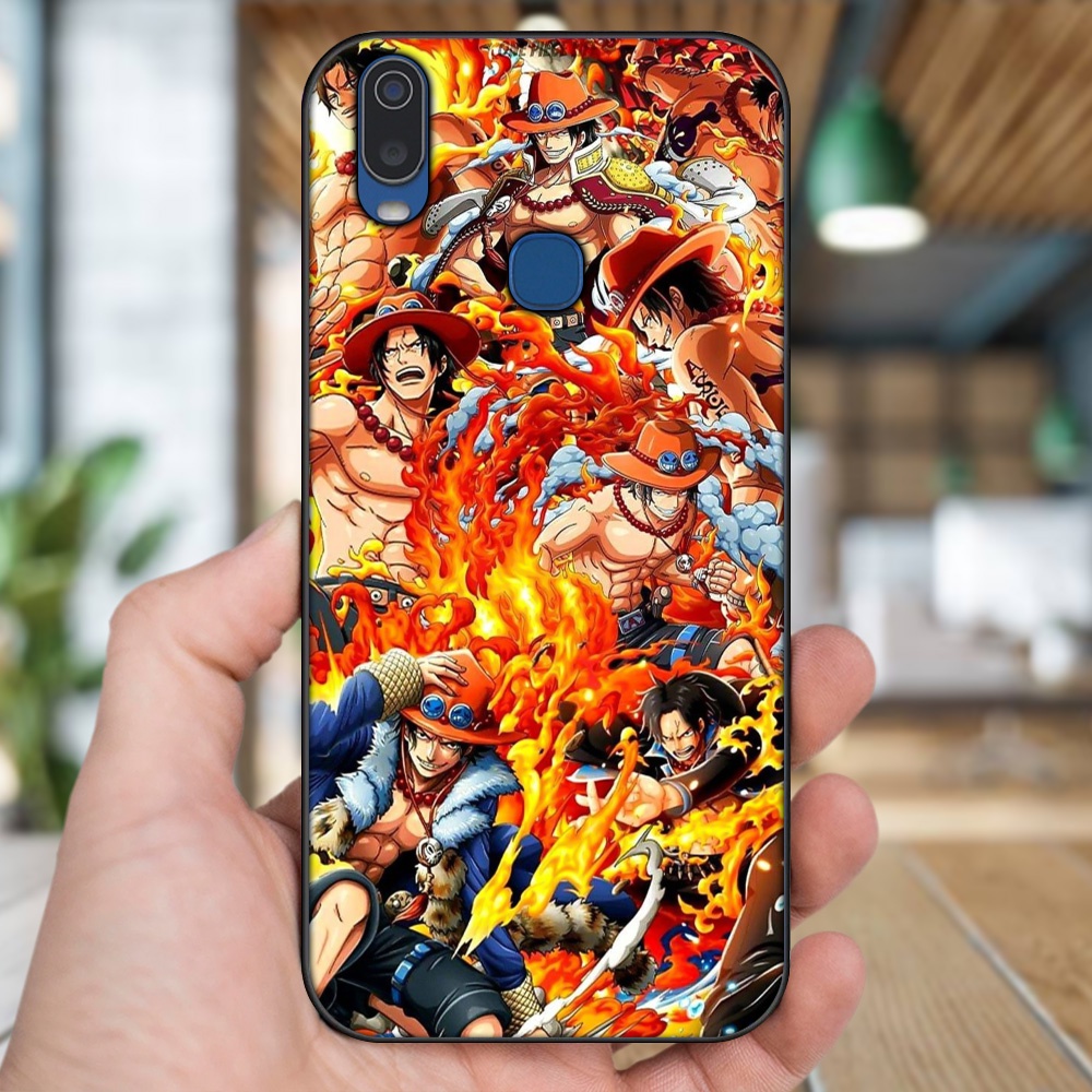 Ốp lưng Vivo Y11 viền đen in hình Ace One Piece
