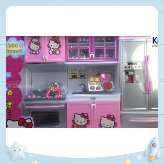 ĐỒ CHƠI NHÀ BẾP HELLO KITTY 3 NGĂN - NO.26210 , CÓ PIN ĐÈN (mẫu mới 2018)( kèm ảnh thật và clip )!!!!