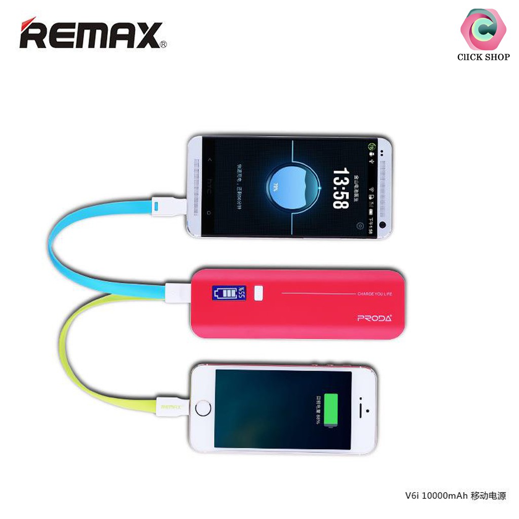 Pin sạc dự phòng Remax Proda V6i JANE Series PowerBox 10000mAh - Sạc dự phòng v61 có đèn led báo phân trăm pin