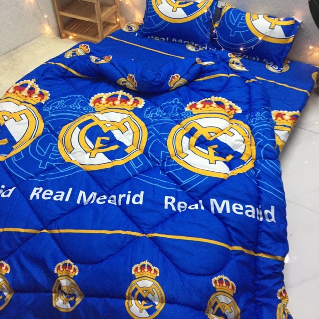 BỘ DRAP & CHĂN PHAO CLB BÓNG ĐÁ READ MADRID