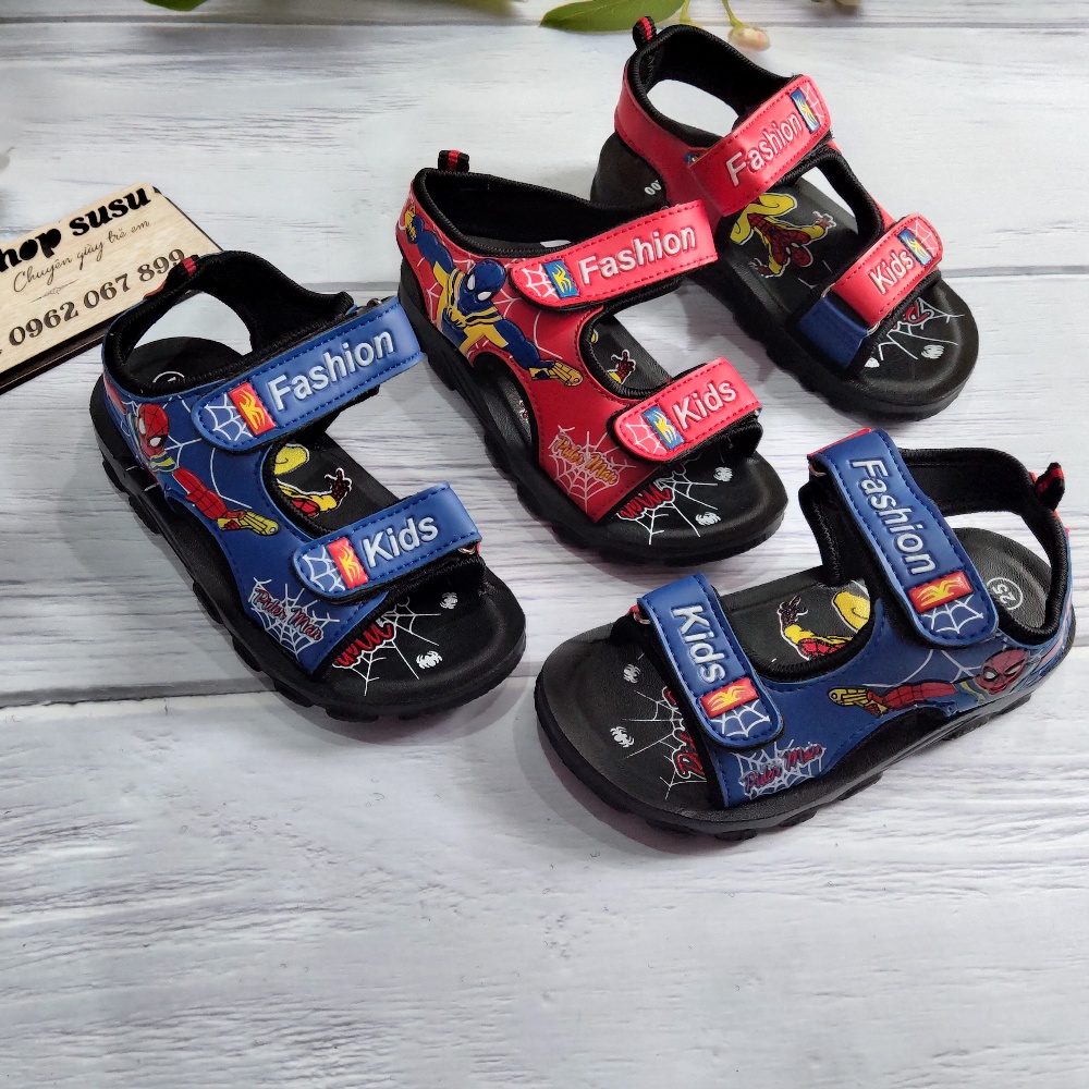 Sandal cho bé trai đi chơi đi học bằng da PU hàng Việt Nam 9603