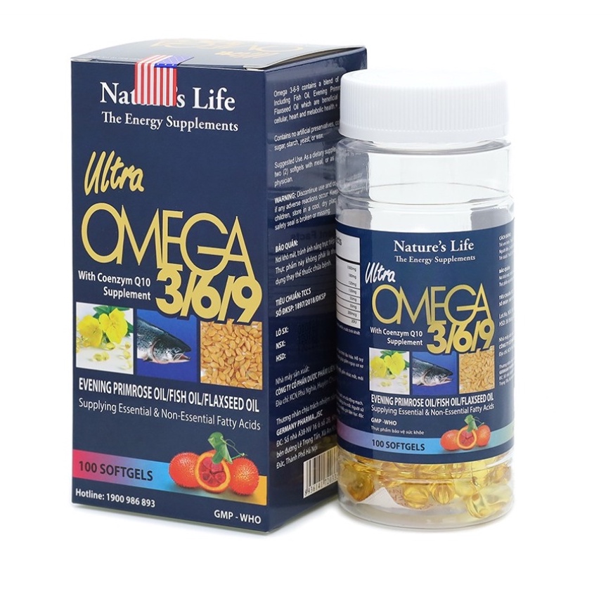 Dầu cá Omega 369 Alaska Ultra - Giảm Mỏi Mắt, Khô Mắt, Tốt Cho Tim Mạch - Hộp 100 viên
