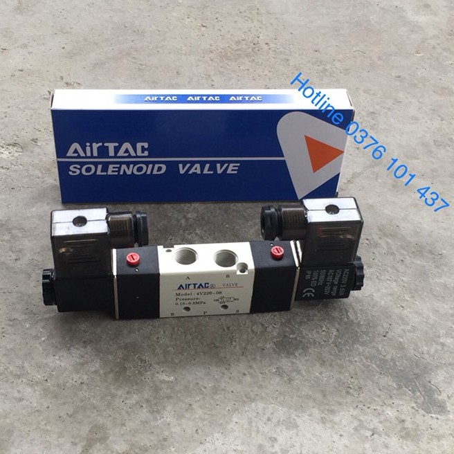 VAN ĐIỆN TỪ KHÍ NÉN AIRTAC 2/2, 3/2, 5/2, 4V210-08, 4v220-08, 4v320-10, 4v420-15, 4v230c-08, 4v330c-10 ,4v430c-15