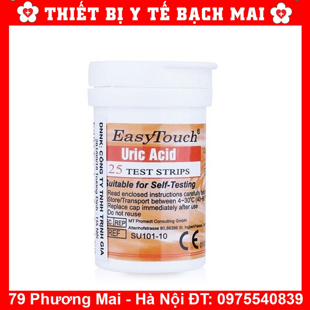 Que Thử Acid Uric, Gout Cho Máy Đo Rossmax Easy Touch GCU [Hộp 25,10 Que]