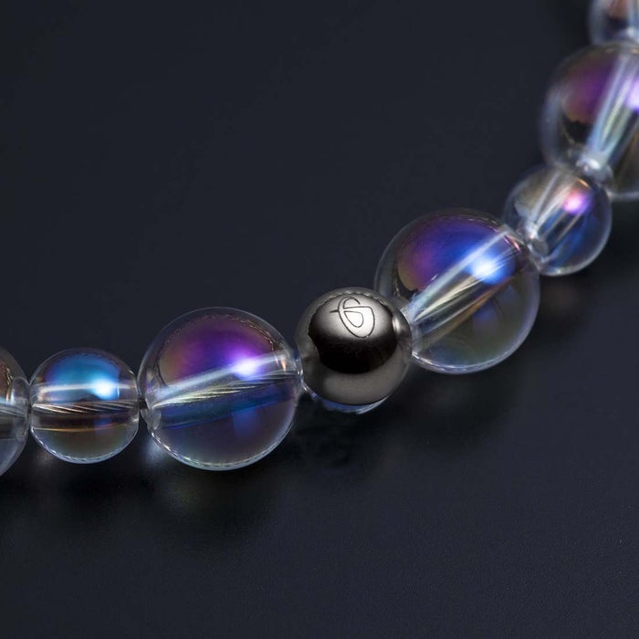 Vòng tay Phiten titanium &amp; crystal combi (3mm/4mm)