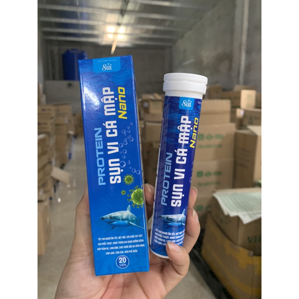 Viên xương khớp Glucosamin Protein Sụn Vi Cá Mập Nano Bổ Sung Canxi, Vitamin K2MK7 -Tái Tạo Sụn Khớp,Giảm Đau ( hộp 20v)