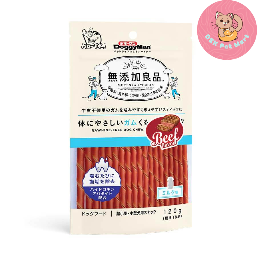 Bánh thưởng cho chó que gặm hương bò 120g - DoggyMan