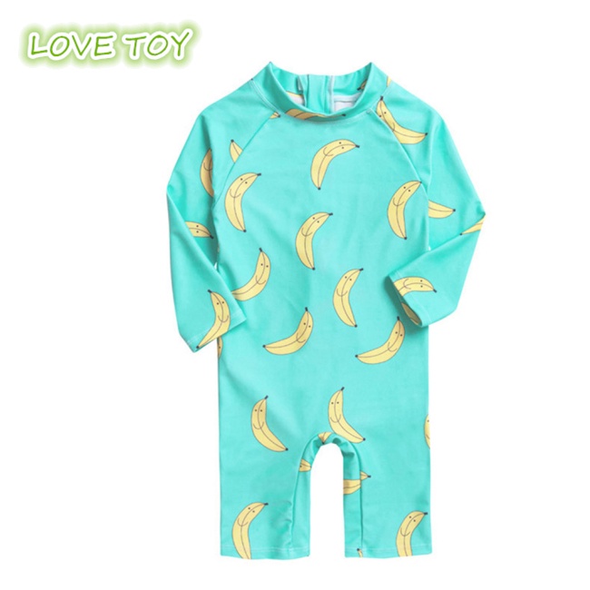 Set Đồ Bơi 2 Mảnh Cổ Tròn In Hình Trái Cây Khô Nhanh Kèm Mũ Che Nắng Dành Cho Bé