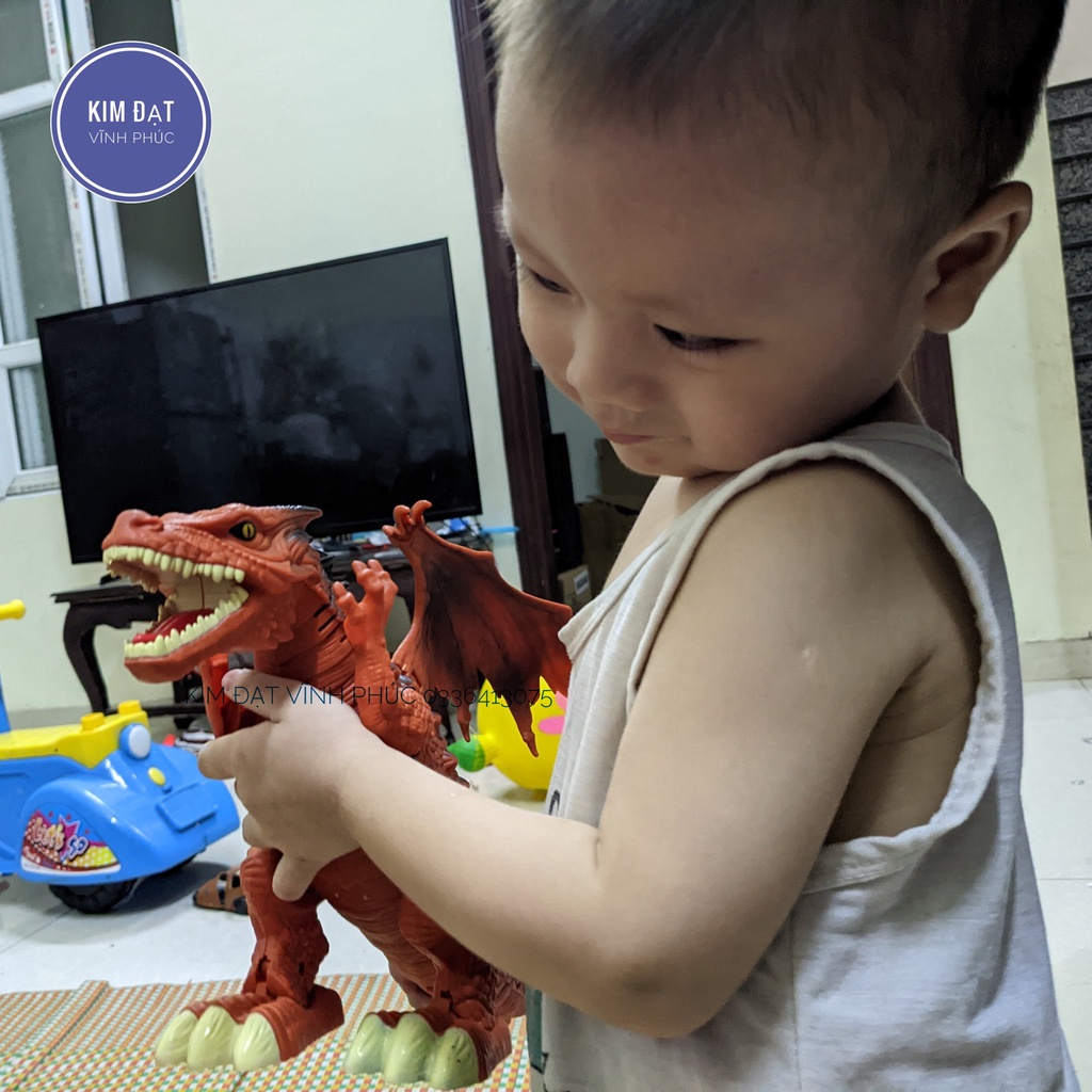 Đồ chơi Khủng long chạy pin . khủng long có đèn và nhạc