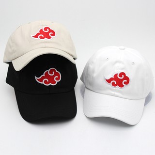 Naruto Akatsuki Cloud Logo Thêu Mũ Bóng Chày Cotton Có Thể Điều Chỉnh Hip Hop