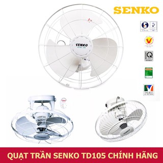 Quạt Đảo Trần Senko TD105 có hộp số - BẢO HÀNH CHÍNH HÃNG 24 THÁNG Chính hãng