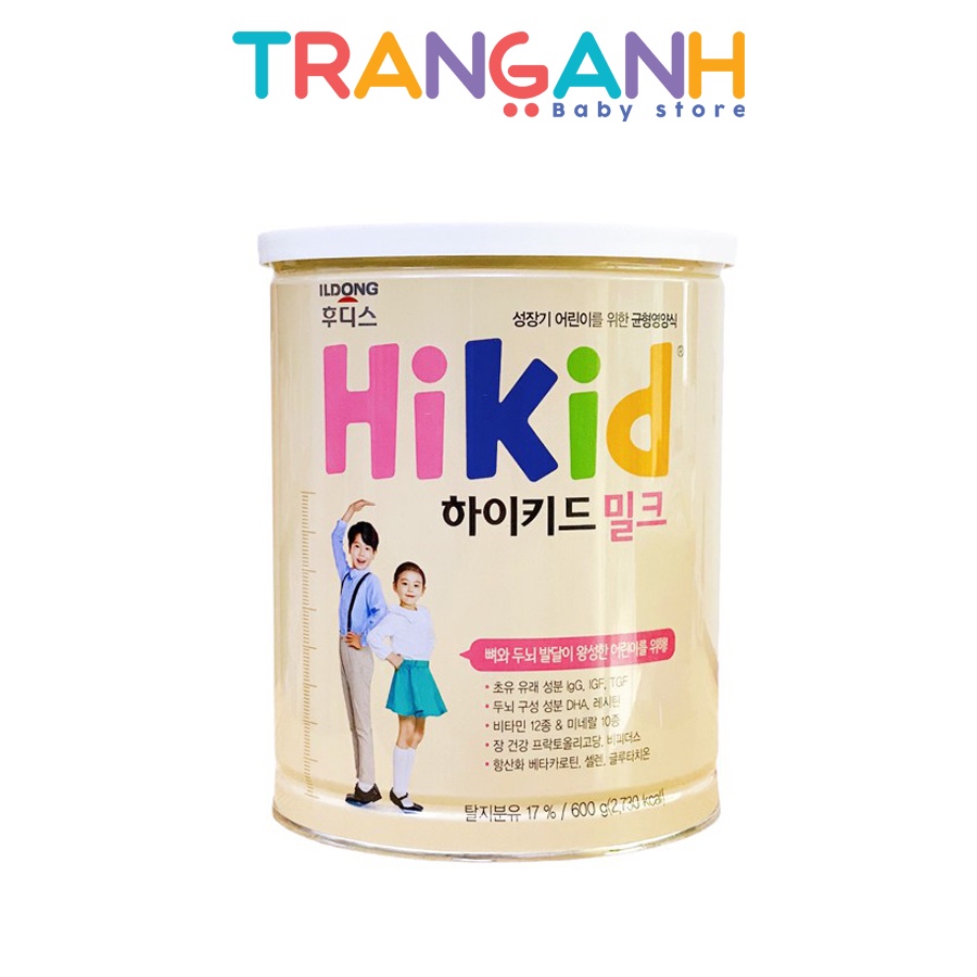 Sữa Hikid vị vani Hàn Quốc 600gr cho bé