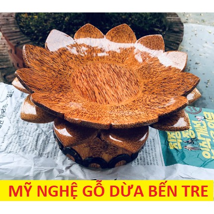 Dĩa trái cây làm bằng gỗ dừa - đĩa bánh mứt ngày Tết - mỹ nghệ gỗ dừa bến tre