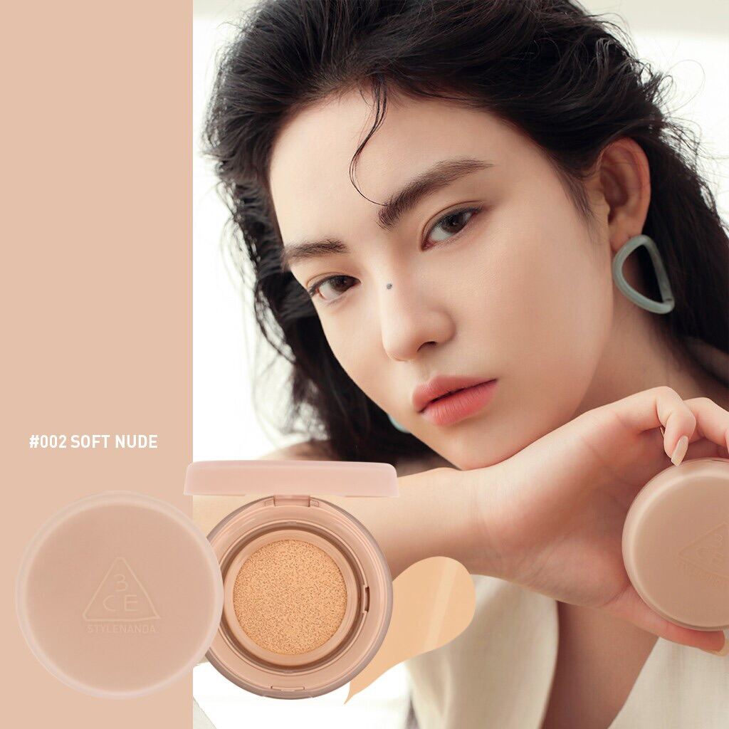 Phấn Nước 3ce Soft Matte Fit Cushion kiềm dầu (Dạng Hộp Kèm Thêm 1 Lõi Sơ Cua)