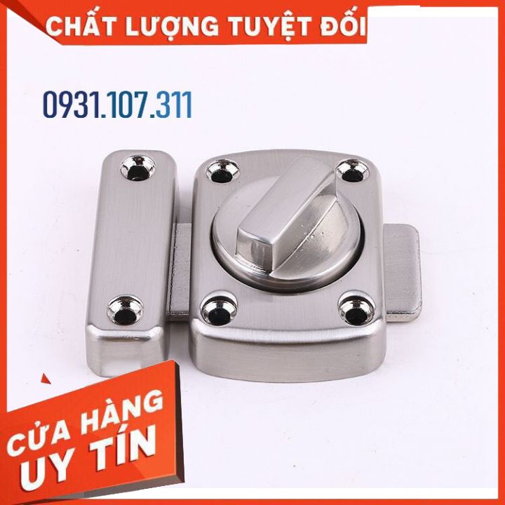 Chốt khóa cửa, then khóa cửa bằng vật liệu thép không gỉ K08 loại khóa vặn bền bỉ, an toàn.