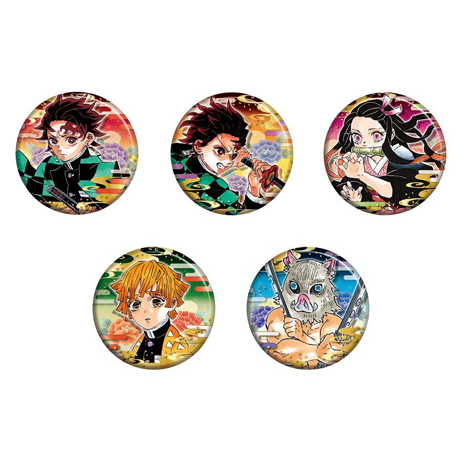 ( 1 chiếc ) Huy hiệu cài áo in hình KIMETSU NO YAIBA THANH GƯƠM DIỆT QUỶ pin cài áo anime chibi xinh xắn