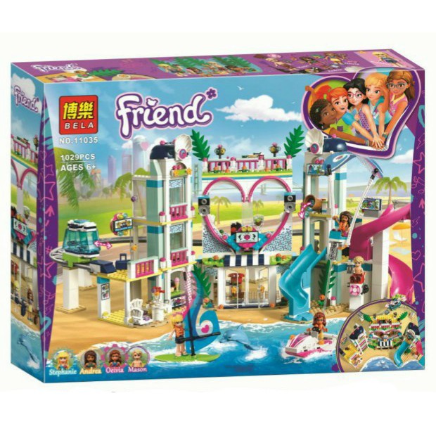 Đồ chơi xếp hình not lego Friend bela 11035 /Sx3018 Công viên nước Heartlake friends 1029 khối cho bé gái