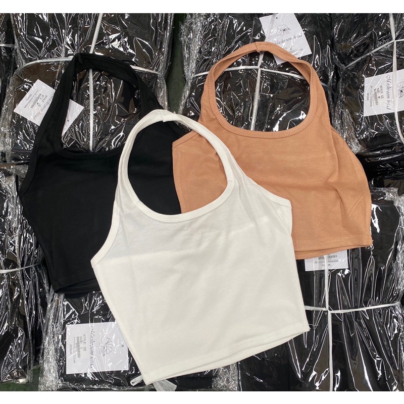 Áo crop zip choàng cổ 3 màu (Ảnh thật)