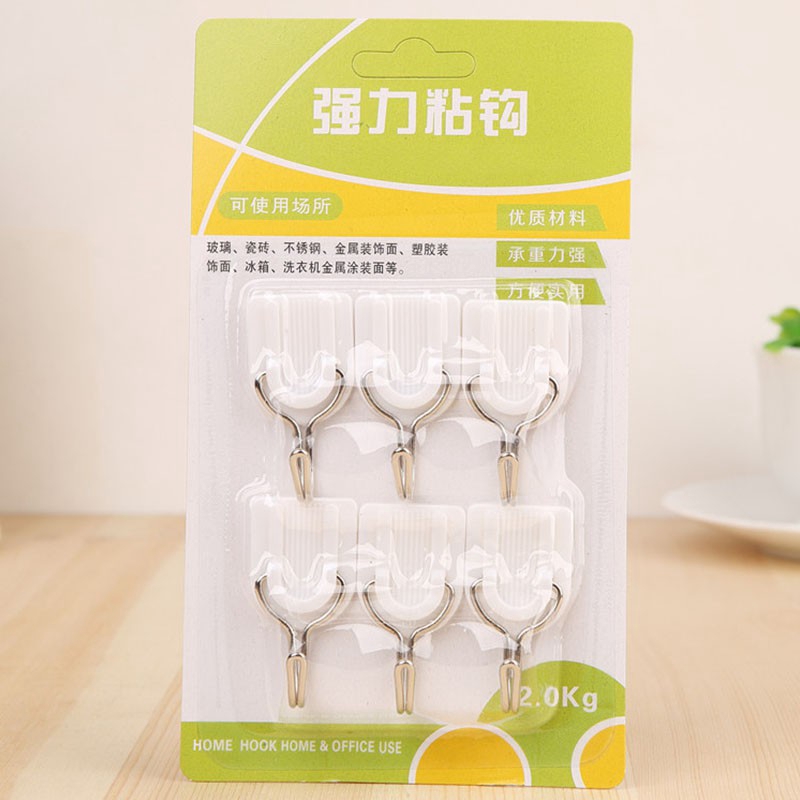 Set 6 Móc Treo Đồ Dùng Dán Tường Tiện Lợi