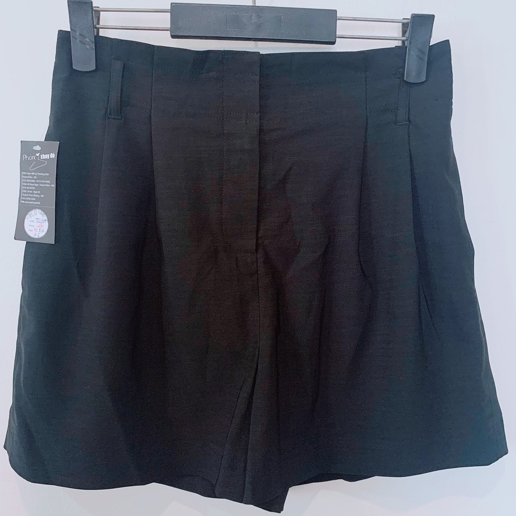 QUẦN SHORTS NỮ - NEXT – ĐEN – SIZE 8 – CẠP CAO – 2 TÚI BÊN – ĐÓNG CÚC TRONG, KÉO KHOÁ TRƯỚC – ELASTIC/ SPANDEX – FIT LAD