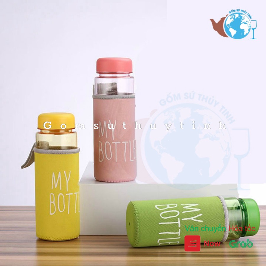 Bình nước thủy tinh MY BOTTLE có VỎ BỌC