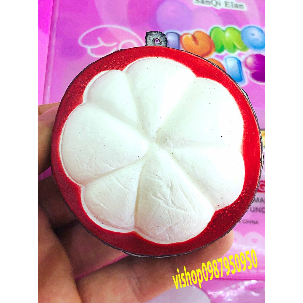 Squishy Lớn JUMBO Hình quả măng cụt Đồ Chơi Xốp Giảm Stress Hình mềm mịn dễ Thương đàn hồi Cho Bé