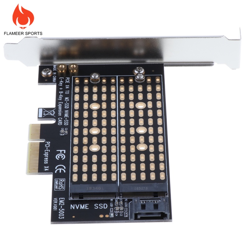 Flameer Sports  M . 2   NVME   to   PCI - E   3 . 0   X4   SSD   Adapter   Converter   M - Key   Extention   Card